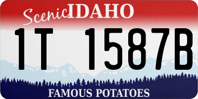 ID license plate 1T1587B