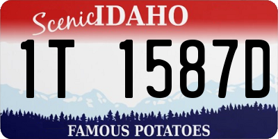 ID license plate 1T1587D