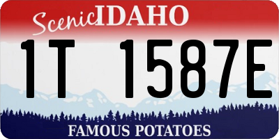ID license plate 1T1587E