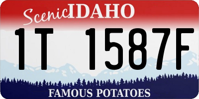 ID license plate 1T1587F