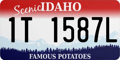 ID license plate 1T1587L