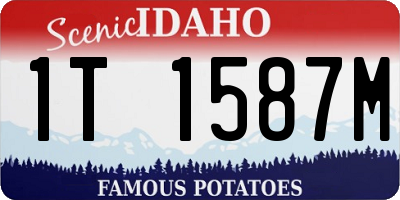ID license plate 1T1587M
