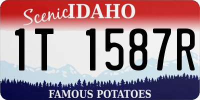 ID license plate 1T1587R