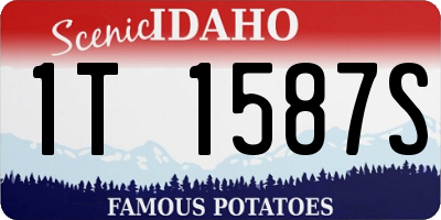 ID license plate 1T1587S
