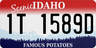 ID license plate 1T1589D