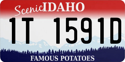 ID license plate 1T1591D