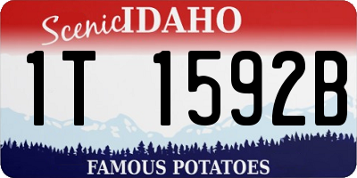 ID license plate 1T1592B