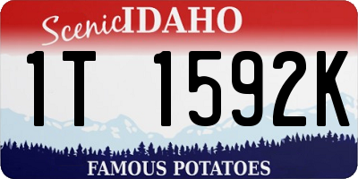 ID license plate 1T1592K