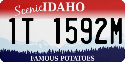 ID license plate 1T1592M