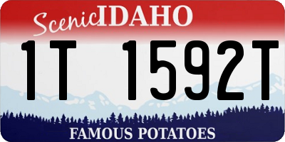 ID license plate 1T1592T