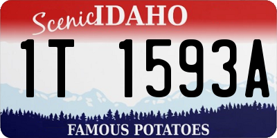 ID license plate 1T1593A