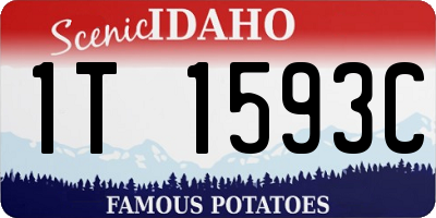 ID license plate 1T1593C