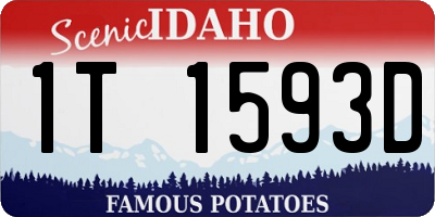 ID license plate 1T1593D