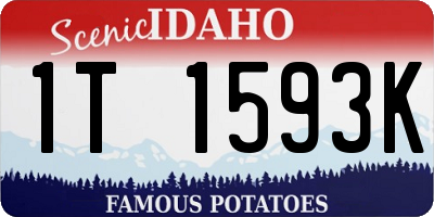 ID license plate 1T1593K