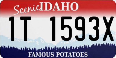 ID license plate 1T1593X