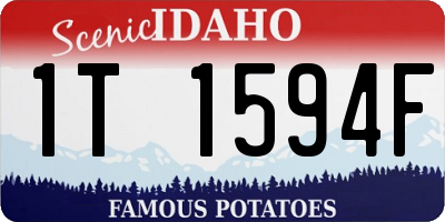 ID license plate 1T1594F