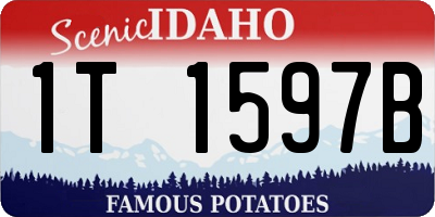ID license plate 1T1597B