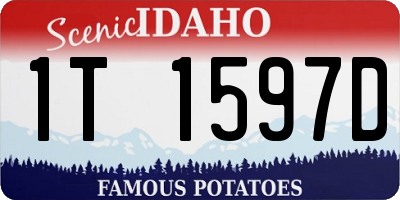 ID license plate 1T1597D