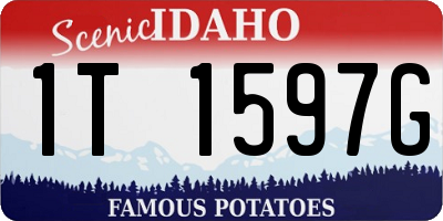 ID license plate 1T1597G