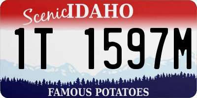ID license plate 1T1597M