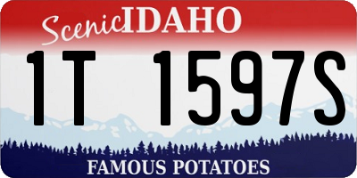 ID license plate 1T1597S