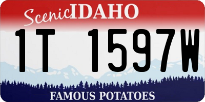 ID license plate 1T1597W