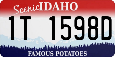 ID license plate 1T1598D