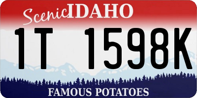 ID license plate 1T1598K