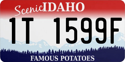 ID license plate 1T1599F