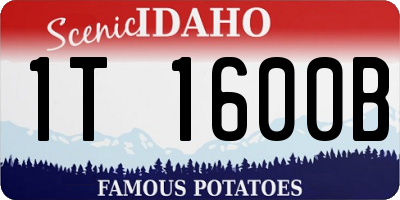 ID license plate 1T1600B