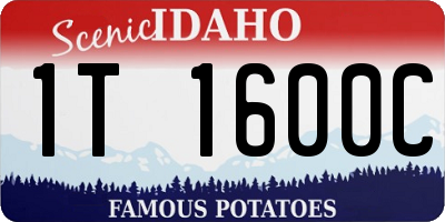 ID license plate 1T1600C