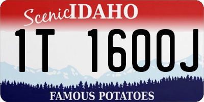 ID license plate 1T1600J