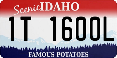 ID license plate 1T1600L