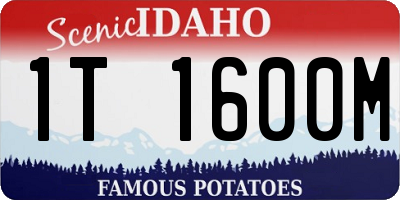 ID license plate 1T1600M