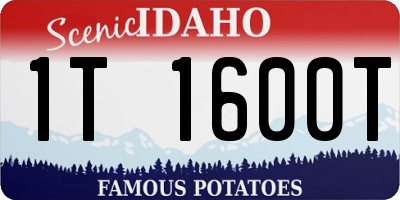ID license plate 1T1600T
