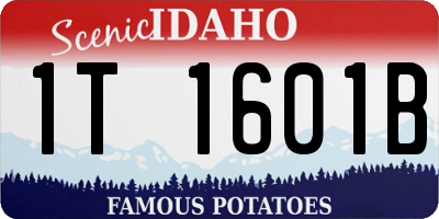 ID license plate 1T1601B