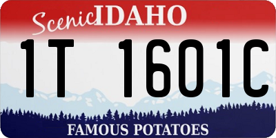 ID license plate 1T1601C