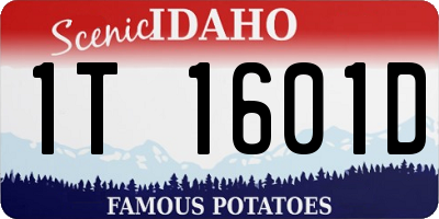 ID license plate 1T1601D