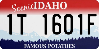 ID license plate 1T1601F