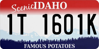 ID license plate 1T1601K