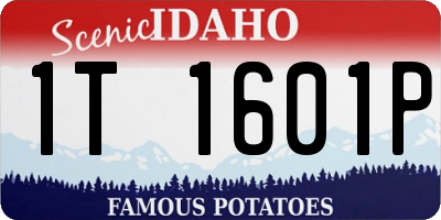 ID license plate 1T1601P