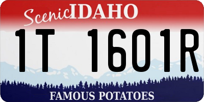 ID license plate 1T1601R