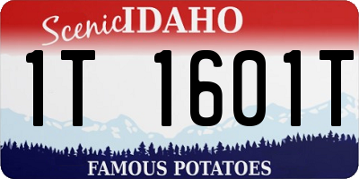 ID license plate 1T1601T