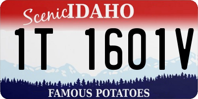 ID license plate 1T1601V