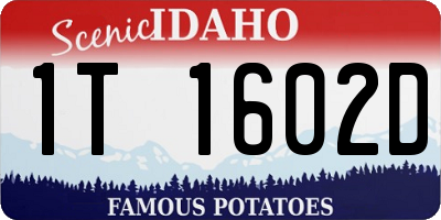 ID license plate 1T1602D