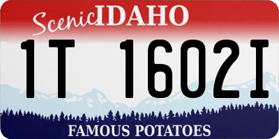 ID license plate 1T1602I