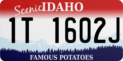 ID license plate 1T1602J