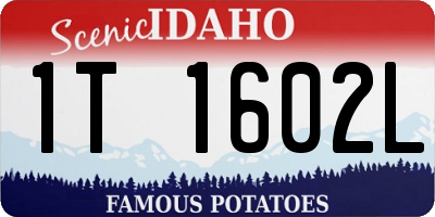 ID license plate 1T1602L