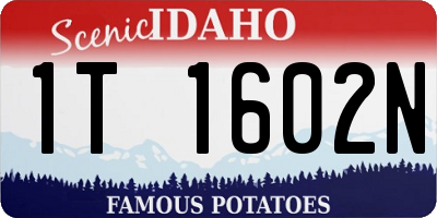 ID license plate 1T1602N