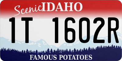 ID license plate 1T1602R
